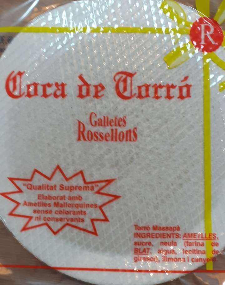 Rossellons - coca torró massapà 150 gr