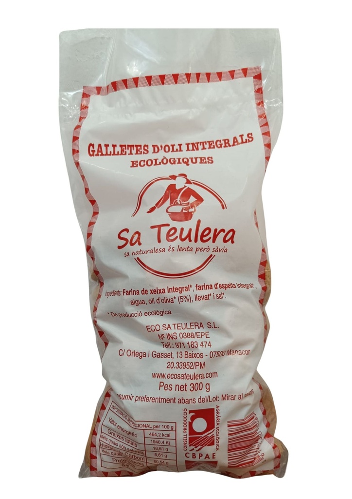 Galetes d'oli integrals ECO 300 g - Sa Teulera