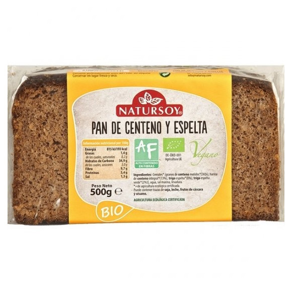 Natursoy - Pa de sègol i espelta 500 g