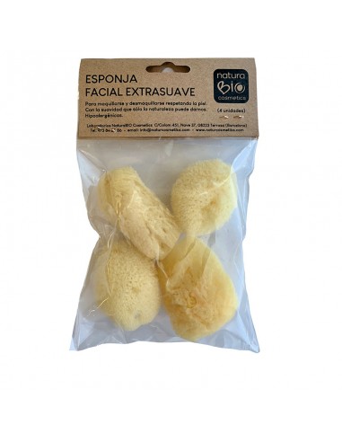 Esponja facial extra suau 4u