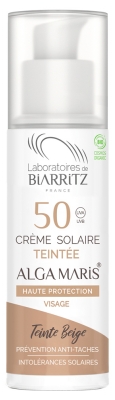 BIARRITZ Crema solar facial beige SPF50 -50 ml