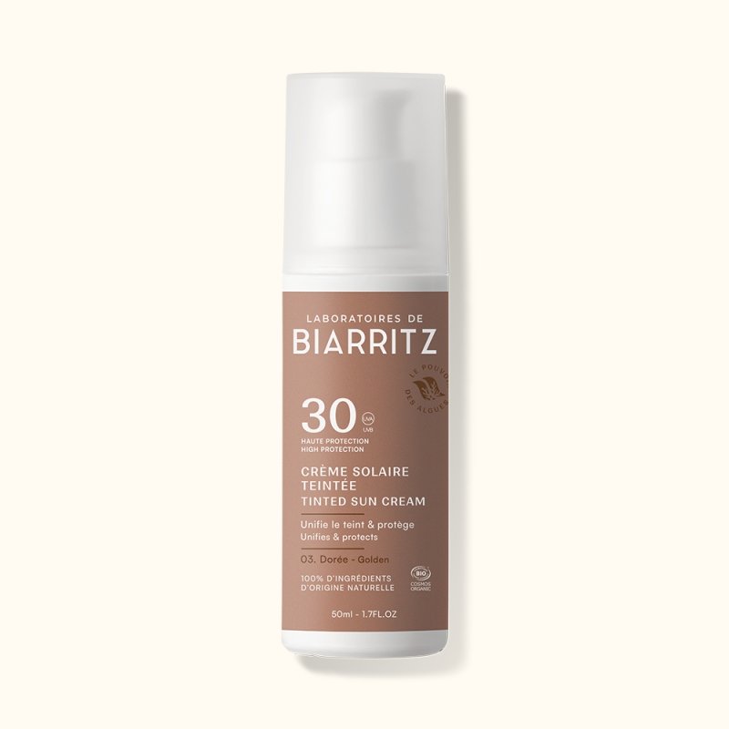 BIARRITZ Crema solar facial daurat 2025 SPF30-50 ml