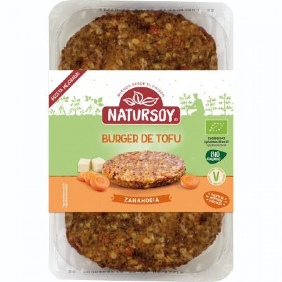 Natursoy -  Burguer tofu i pastanaga bio 160 g
