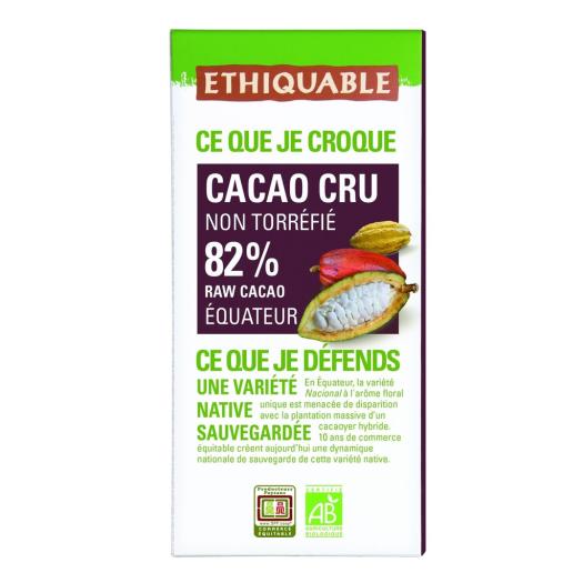 Rajola cacau cru 82% Equador 80 gr