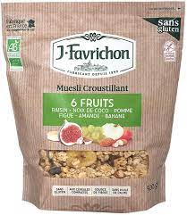 Favrichon - Crunchy muesli i 6 frutes SENSE GLUTEN 375 gr