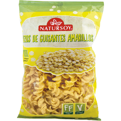 Natursoy - Xips espirals de pèsols grocs