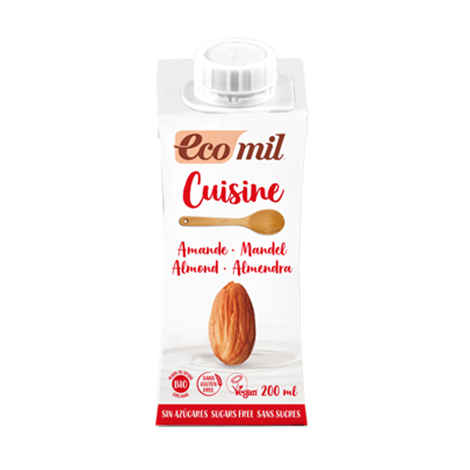 Ecomil - Crema d´ametlla sense sucre per cuinar 200 ml