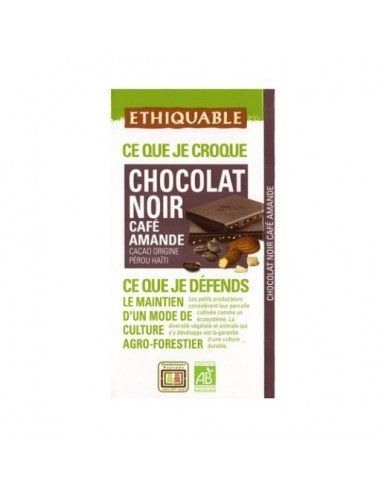 Xocolata negra 65% amb cafè i ametlles 100 g - Ethiquable