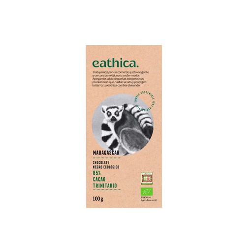 Xocolata negra 85 % Madagascar 100 g - Eathica