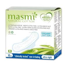 Masmi - Compreses ales ultra nit 100% cotó 10 unitats