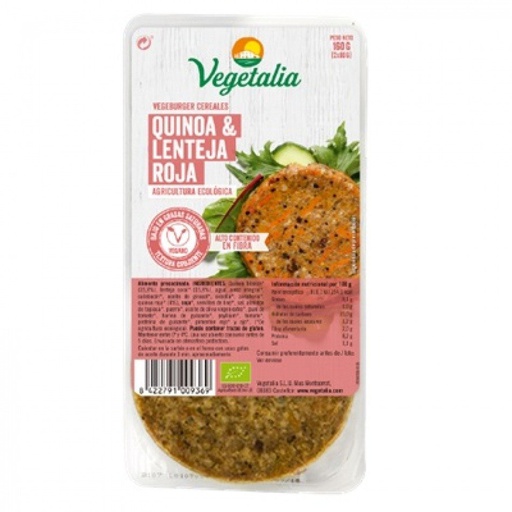 VG Vegeburguer quinoa i llentia 160 g